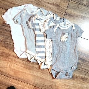 Set of 5 baby shirts, 0-3 months